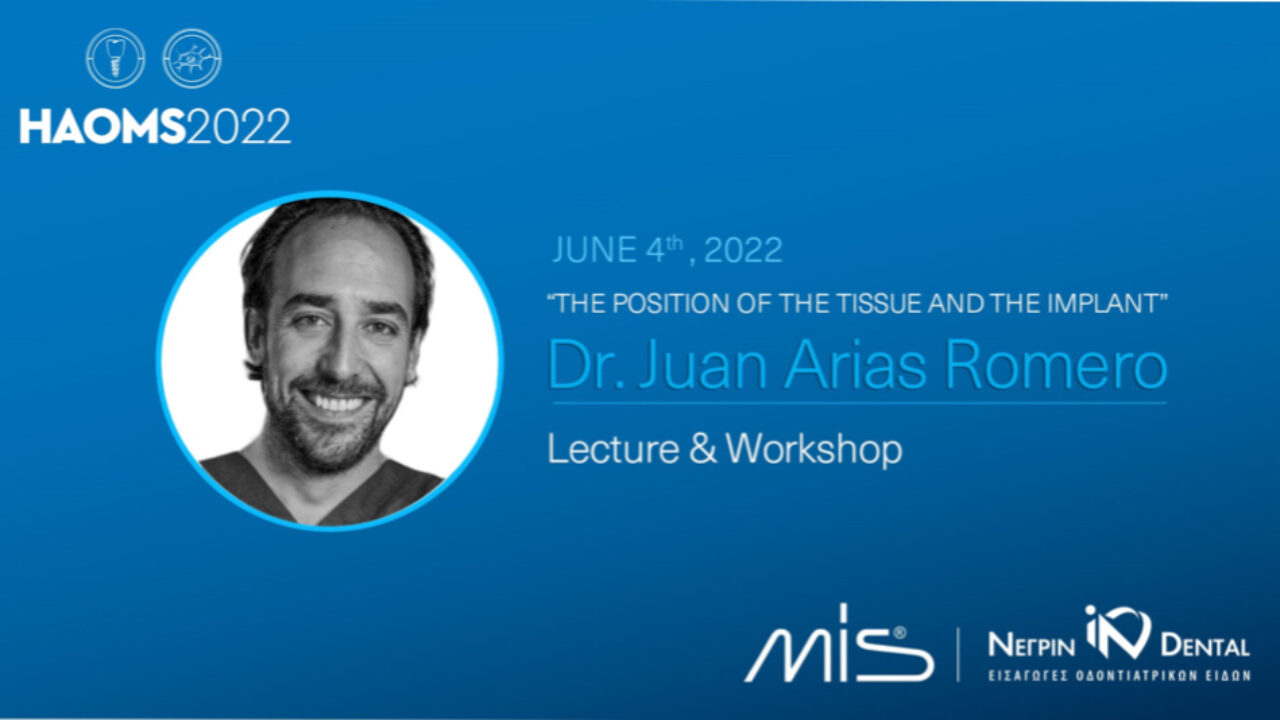 Με χαρά ανακοινώνουμε μια πολύ ενδιαφέρουσα ομιλία και ένα Masterclass του Dr. Juan Arias Romero που θα πραγματοποιηθουν στα πλαίσια του συνεδρίου HAOMS 2022 στις 3-4 Ιουνίου 2022.